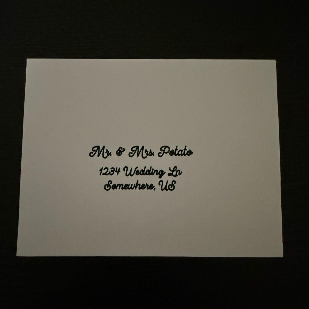 Elegant White Wedding Invitation Envelope